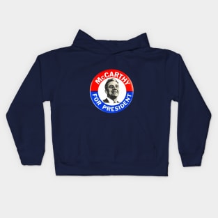 Eugene McCarthy 1968 Presidential Campaign Button Design Kids Hoodie